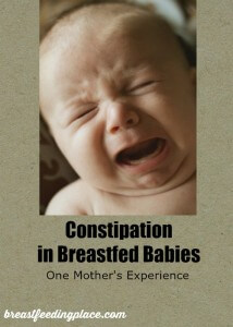 Can there be such a thing as constipation in breastfed babies? Read one mother's experience with it.